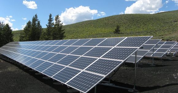 Clean Energy - Black and Silver Solar Panels